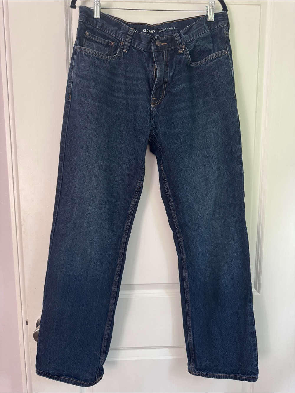 Old Navy Men’s Navy Blue Relaxed Straight Jeans